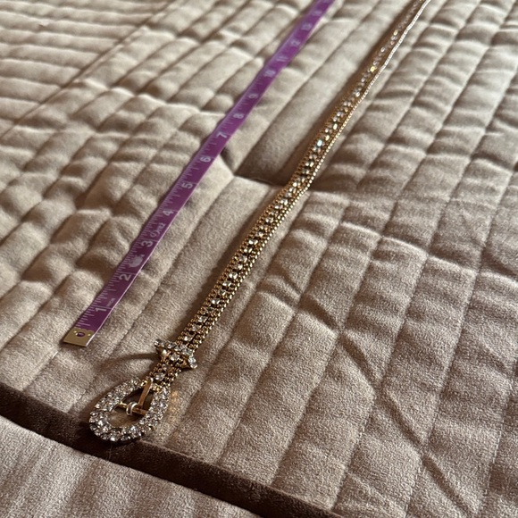“Sparkly Rhinestone Belt / Necklace – Gold & Silver Statement Accessory - Picture 4 of 11